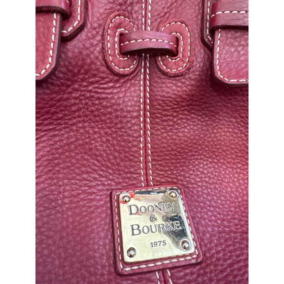 Dooney Bourke womans Red Leather Double Handle Handbag Purse SKU 8927 - Picture 2 of 16